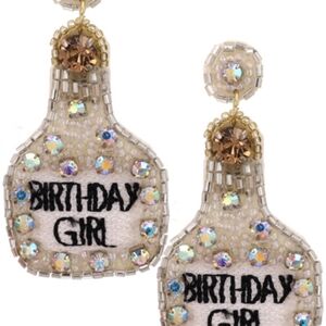 Beaded Birthday Girl Earrings